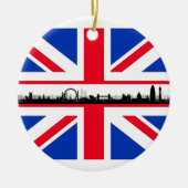 Union Jack Flag London Eye Weihnachtsschmuck (Vorne)