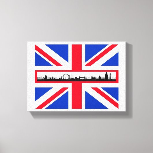 Union Jack Flag London Skyline Leinwand (Vorderseite)