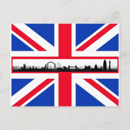 Union Jack Flag London Skyline Postcard Postkarte