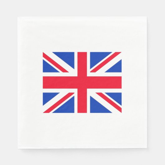 Union Jack Flag London Theme Party Paper Napkins Serviette (Vorderseite)