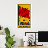 Union Jack Flag Matchbox Art Print, Swedish Poster (Heimbüro)