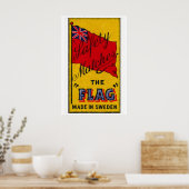 Union Jack Flag Matchbox Art Print, Swedish Poster (Küche)