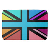 Union Jack/Flag mehrfarbig+Schwarz-Design Badematte (Vorderseite)