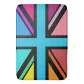 Union Jack/Flag mehrfarbig+Schwarz-Design Badematte (Vorderseite Vertikal)