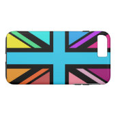 Union Jack/Flag mehrfarbig+Schwarz-Design Case-Mate iPhone Hülle (Rückseite (Horizontal))