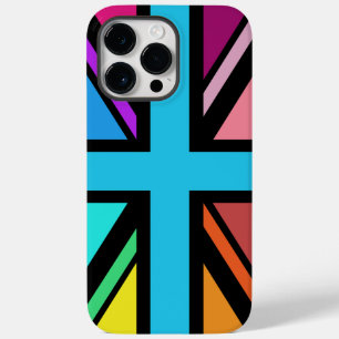 Union Jack/Flag mehrfarbig+Schwarz-Design Case-Mate iPhone 14 Pro Max Hülle
