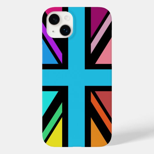 Union Jack/Flag mehrfarbig+Schwarz-Design Case-Mate iPhone Hülle (Rückseite)