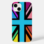 Union Jack/Flag mehrfarbig+Schwarz-Design Case-Mate iPhone Hülle (Rückseite)