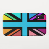 Union Jack/Flag mehrfarbig+Schwarz-Design Case-Mate iPhone Hülle (Rückseite (Horizontal))