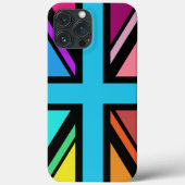 Union Jack/Flag mehrfarbig+Schwarz-Design Case-Mate iPhone Hülle (Rückseite)
