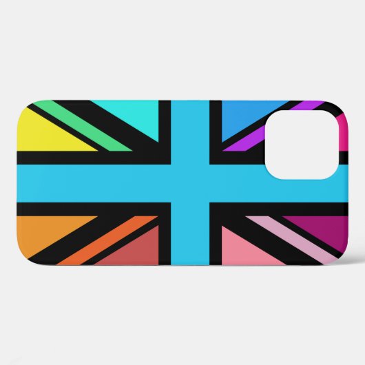 Union Jack/Flag mehrfarbig+Schwarz-Design Case-Mate iPhone Hülle (Rückseite (Horizontal))