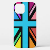 Union Jack/Flag mehrfarbig+Schwarz-Design Case-Mate iPhone Hülle (Rückseite)