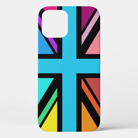Union Jack/Flag mehrfarbig+Schwarz-Design Case-Mate iPhone Hülle (Rückseite)