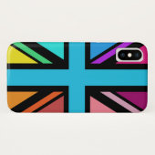 Union Jack/Flag mehrfarbig+Schwarz-Design Case-Mate iPhone Hülle (Rückseite (Horizontal))