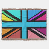 Union Jack/Flag mehrfarbig+Schwarz-Design Decke (Vorderseite)