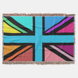 Union Jack/Flag mehrfarbig+Schwarz-Design Decke
