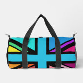Union Jack/Flag mehrfarbig+Schwarz-Design Duffle Bag (Vorderseite)