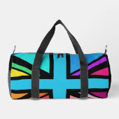 Union Jack/Flag mehrfarbig+Schwarz-Design Duffle Bag (Rückseite)