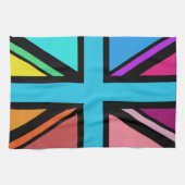 Union Jack/Flag mehrfarbig+Schwarz-Design Geschirrtuch (Horizontal)