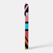 Union Jack/Flag mehrfarbig+Schwarz-Design iPhone 15 Hülle (Linke Seite)
