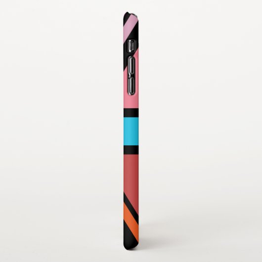 Union Jack/Flag mehrfarbig+Schwarz-Design iPhone Hülle (Linke Seite)