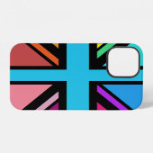 Union Jack/Flag mehrfarbig+Schwarz-Design iPhone Hülle (Rückseite (Horizontal))
