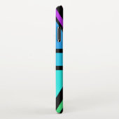 Union Jack/Flag mehrfarbig+Schwarz-Design iPhone Hülle (Rechte Seite)