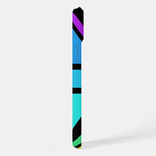 Union Jack/Flag mehrfarbig+Schwarz-Design iPhone Hülle (Rechte Seite)