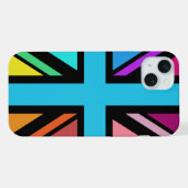 Union Jack/Flag mehrfarbig+Schwarz-Design iPhone Hülle (Rückseite (Horizontal))