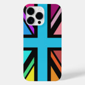 Union Jack/Flag mehrfarbig+Schwarz-Design iPhone Hülle (Rückseite)