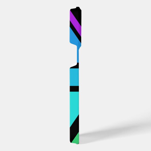 Union Jack/Flag mehrfarbig+Schwarz-Design iPhone Hülle (Rechte Seite)