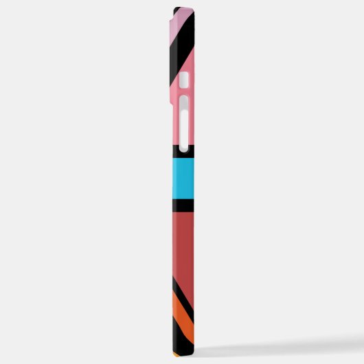 Union Jack/Flag mehrfarbig+Schwarz-Design iPhone Hülle (Linke Seite)