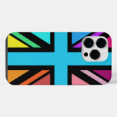 Union Jack/Flag mehrfarbig+Schwarz-Design iPhone Hülle (Rückseite (Horizontal))