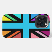 Union Jack/Flag mehrfarbig+Schwarz-Design iPhone Hülle (Rückseite (Horizontal))