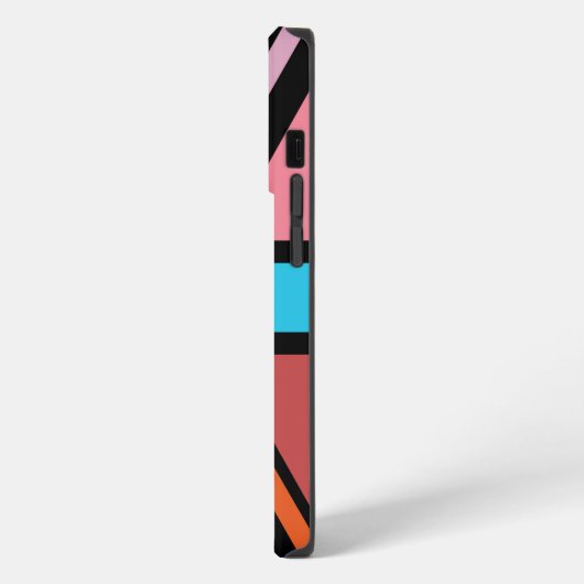 Union Jack/Flag mehrfarbig+Schwarz-Design iPhone Hülle (Linke Seite)