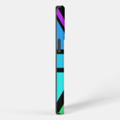 Union Jack/Flag mehrfarbig+Schwarz-Design iPhone Hülle (Rechte Seite)