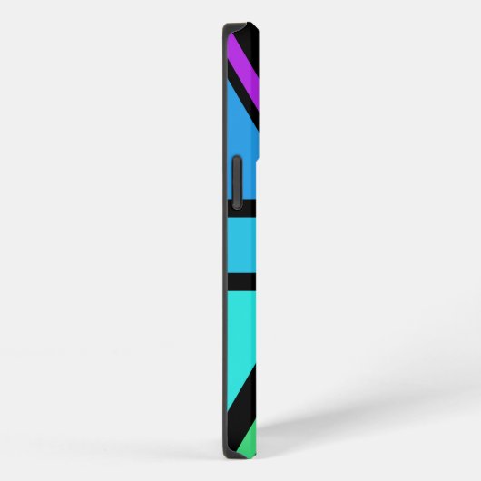 Union Jack/Flag mehrfarbig+Schwarz-Design iPhone Hülle (Rechte Seite)