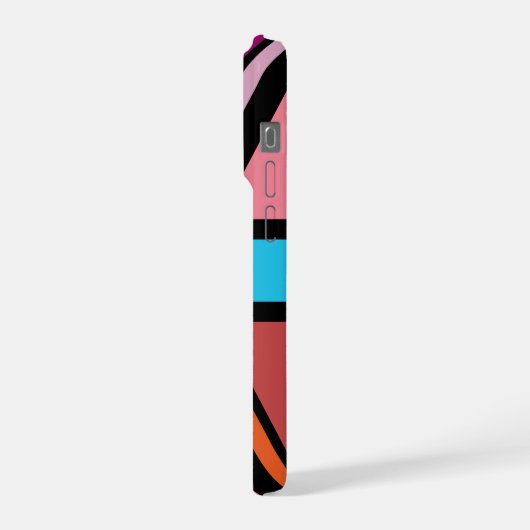 Union Jack/Flag mehrfarbig+Schwarz-Design iPhone Hülle (Linke Seite)