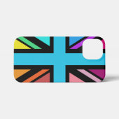 Union Jack/Flag mehrfarbig+Schwarz-Design iPhone Hülle (Rückseite (Horizontal))