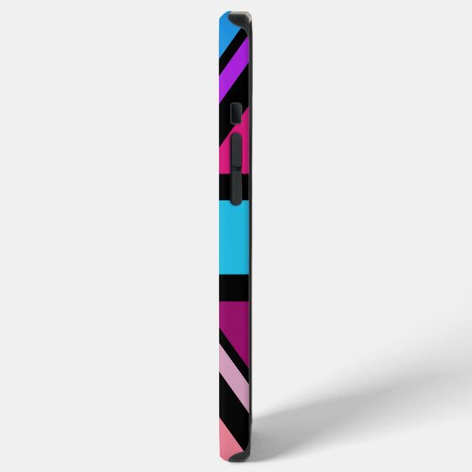 Union Jack/Flag mehrfarbig+Schwarz-Design iPhone Hülle (Linke Seite)