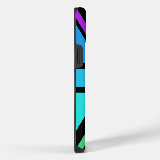 Union Jack/Flag mehrfarbig+Schwarz-Design iPhone Hülle (Rechte Seite)