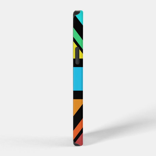 Union Jack/Flag mehrfarbig+Schwarz-Design iPhone Hülle (Rechte Seite)