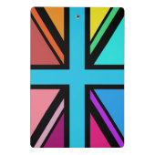 Union Jack/Flag mehrfarbig+Schwarz-Design Mini Klemmbrett (Rückseite)