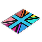 Union Jack/Flag mehrfarbig+Schwarz-Design Notizblock (Linke Seite)
