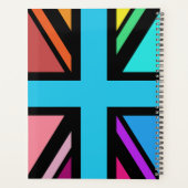 Union Jack/Flag mehrfarbig+Schwarz-Design Planer (Rückseite)