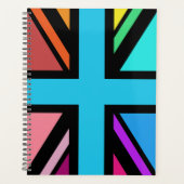 Union Jack/Flag mehrfarbig+Schwarz-Design Planer (Vorderseite)