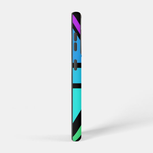 Union Jack/Flag mehrfarbig+Schwarz-Design Samsung Galaxy Hülle (Rechte Seite)