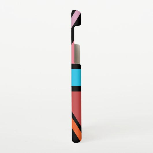 Union Jack/Flag mehrfarbig+Schwarz-Design Samsung Galaxy Hülle (Linke Seite)