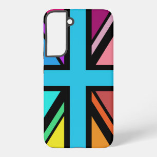 Union Jack/Flag mehrfarbig+Schwarz-Design Samsung Galaxy Hülle