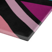 Union Jack/Flag mehrfarbig+Schwarz-Design Schneidebrett (Ecke)